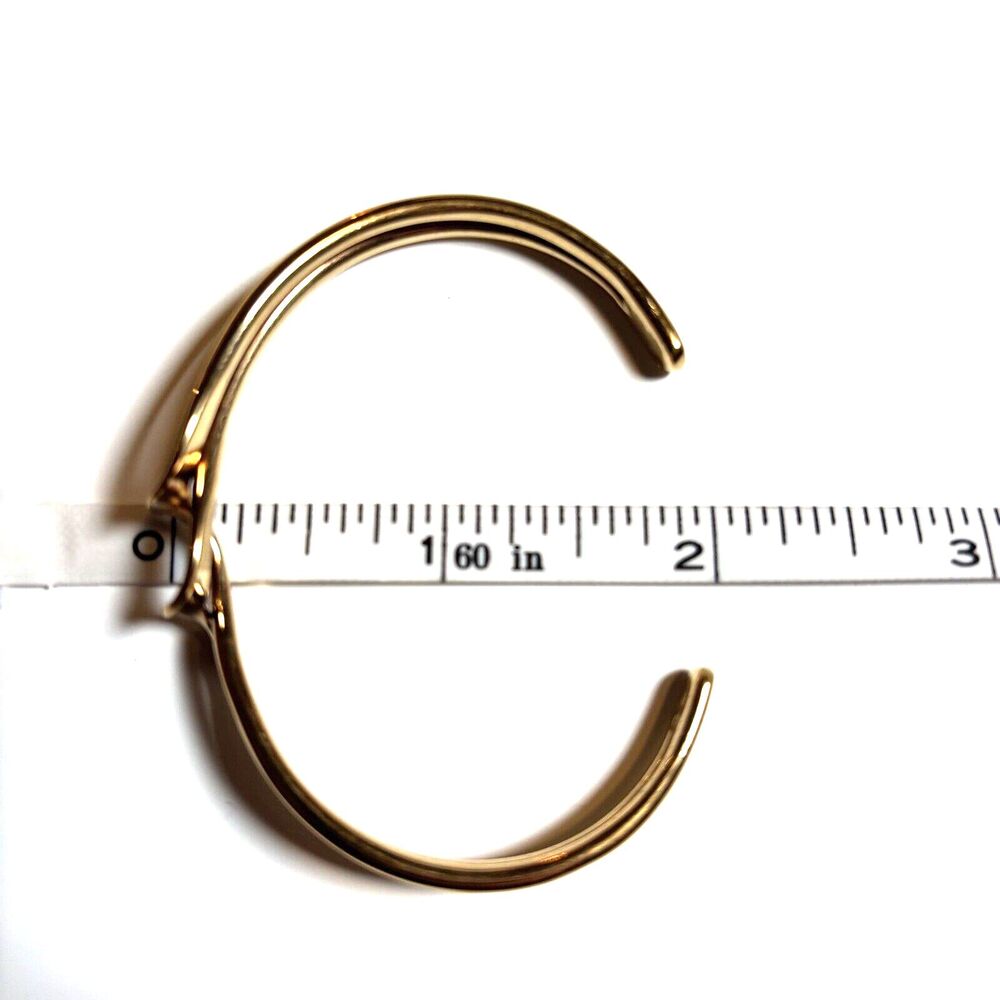 Vintage Sergio Lub California Gold & Silver Tone Twisted Metal Cuff Bracelet - Picture 5 of 7